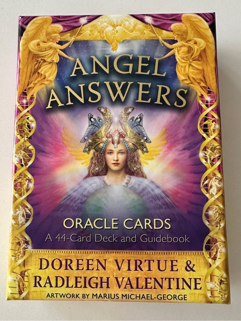 Angel Answers Oracle Cards Doreen Virtue Radleigh Valentine 44 card deck book